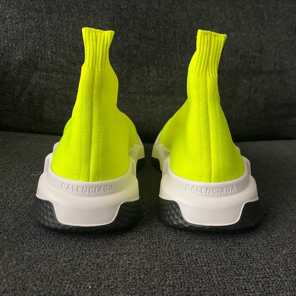 Size 6 (36)- Balenciaga Speed Trainer Neon/Yellow - Picture 6 of 8
